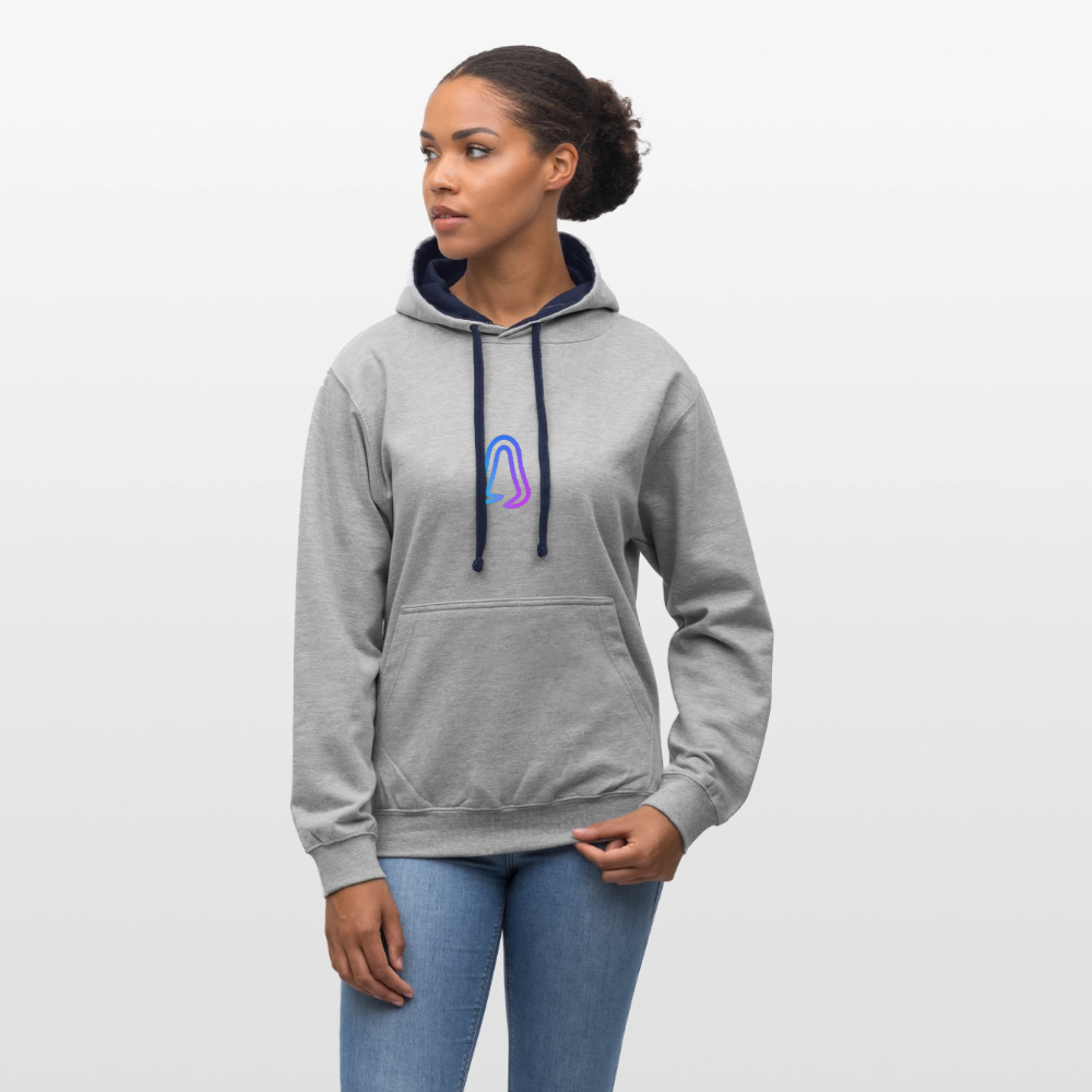 Ghosted Club | Unisex Hoodie - Grau meliert/Navy