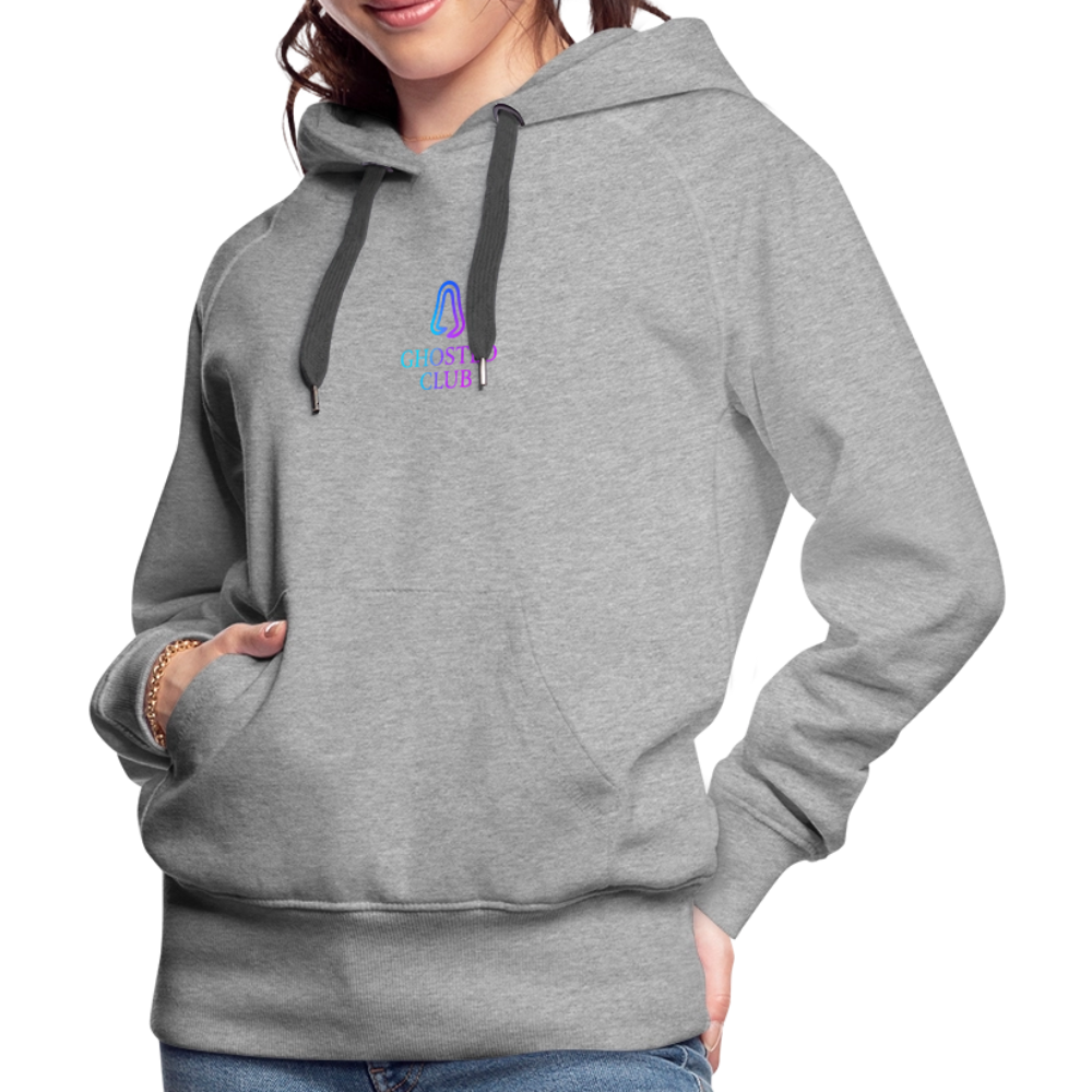 Ghosted Club | Frauen Premium Hoodie - Grau meliert