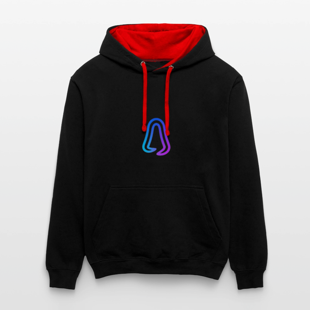 Ghosted Club | Unisex Hoodie - Schwarz/Rot