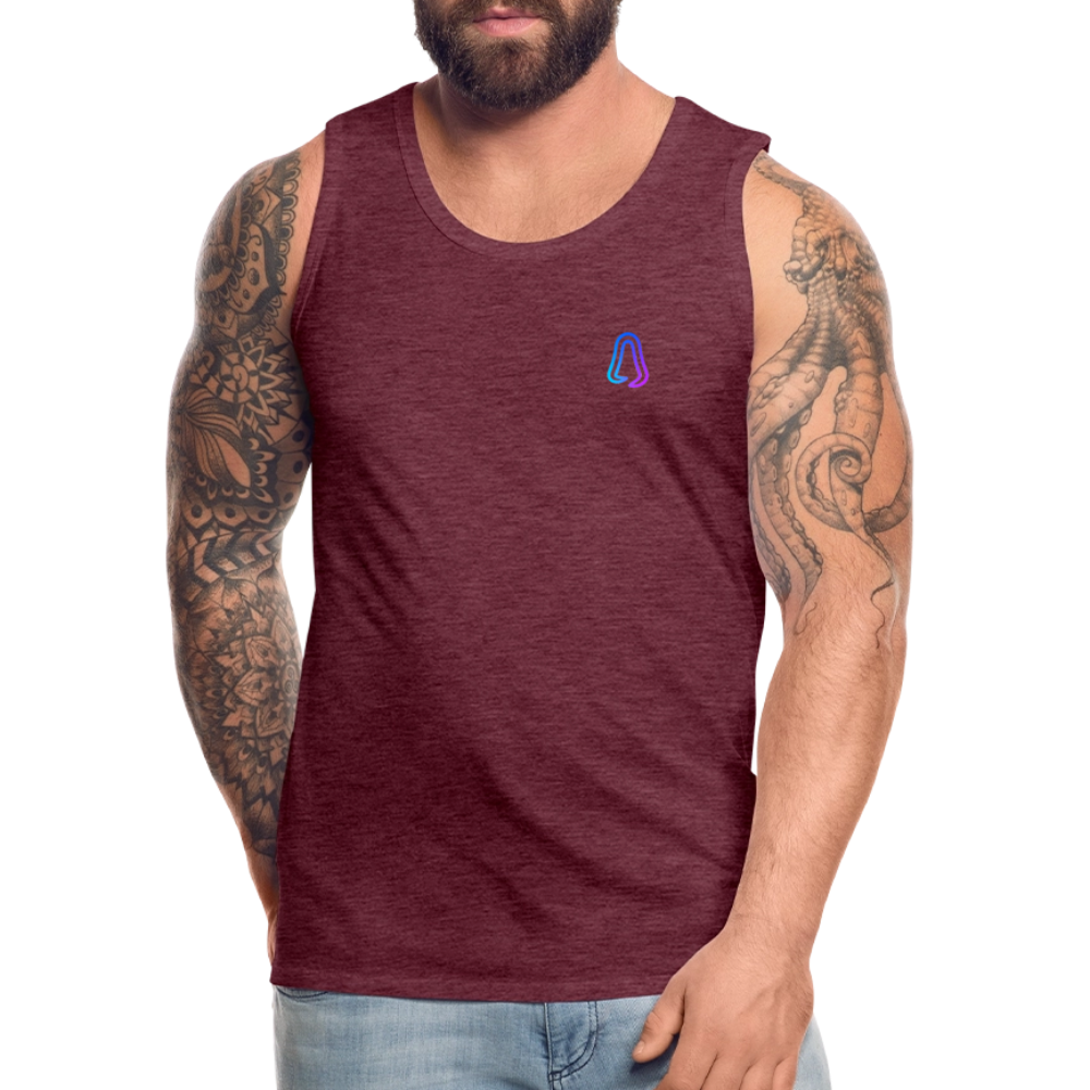 Ghosted Club | Männer Premium Tank Top - Bordeauxrot meliert