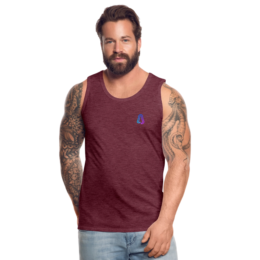 Ghosted Club | Männer Premium Tank Top - Bordeauxrot meliert