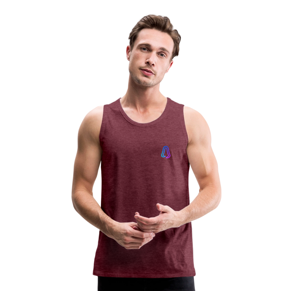 Ghosted Club | Männer Premium Tank Top - Bordeauxrot meliert