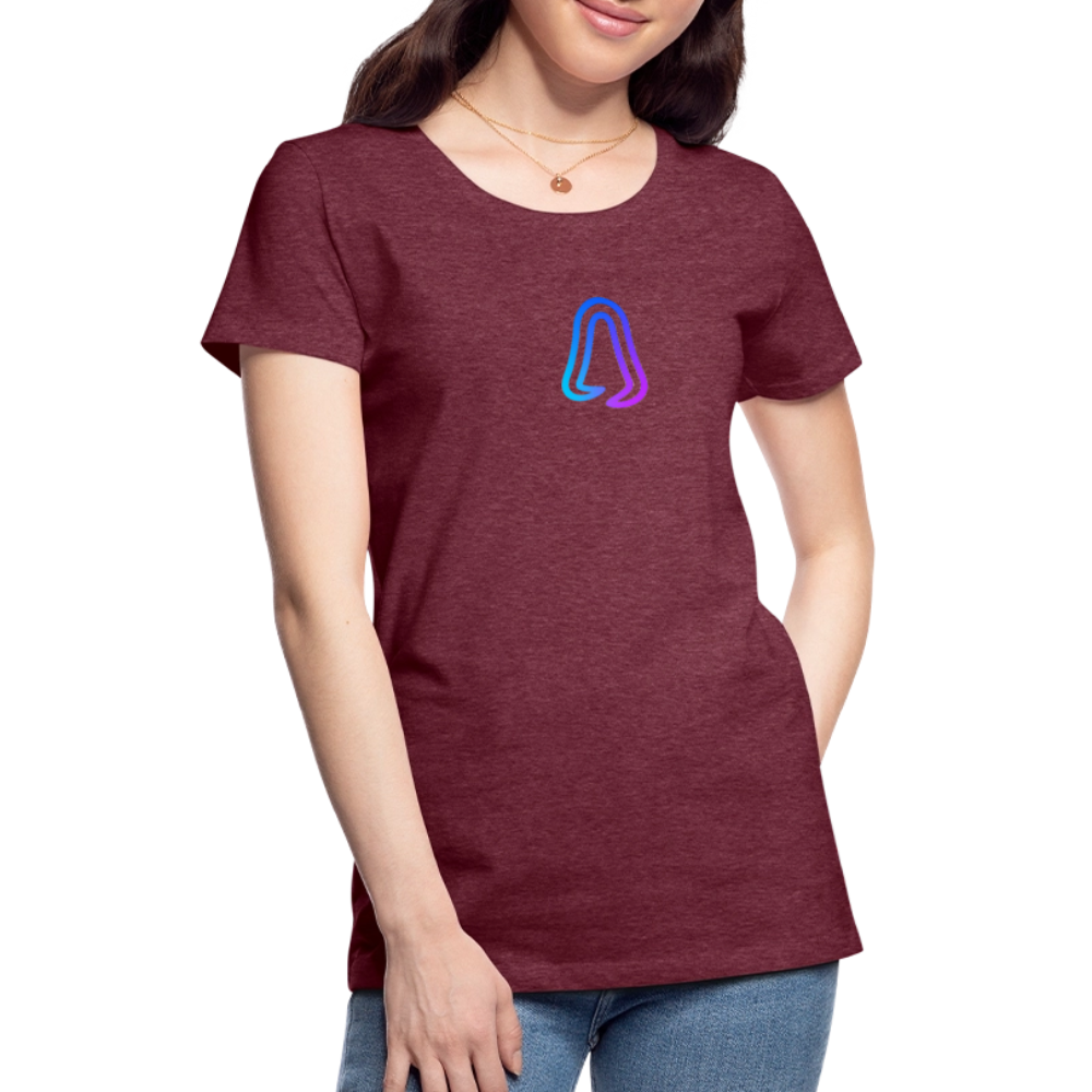 Ghosted Club | Frauen Premium T-Shirt - Bordeauxrot meliert