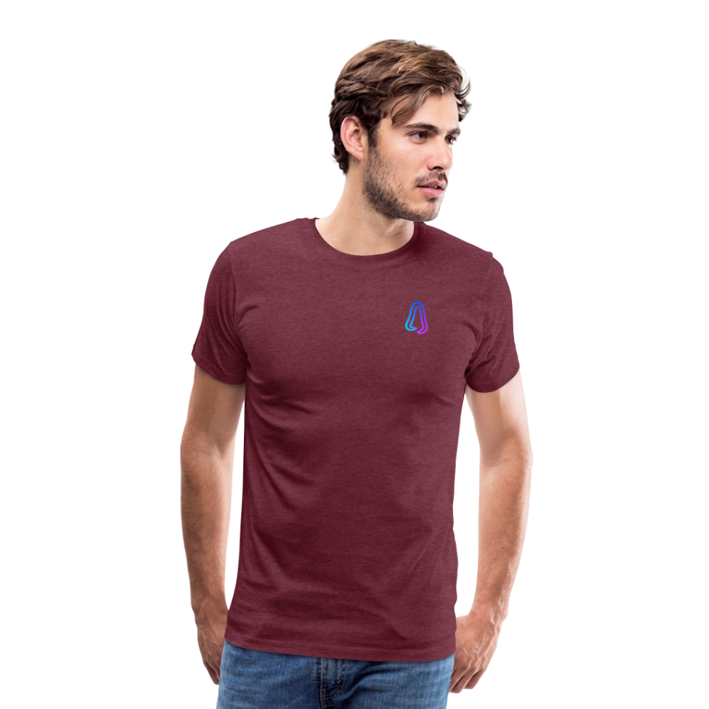 Ghosted Club | Männer Premium T-Shirt - Bordeauxrot meliert