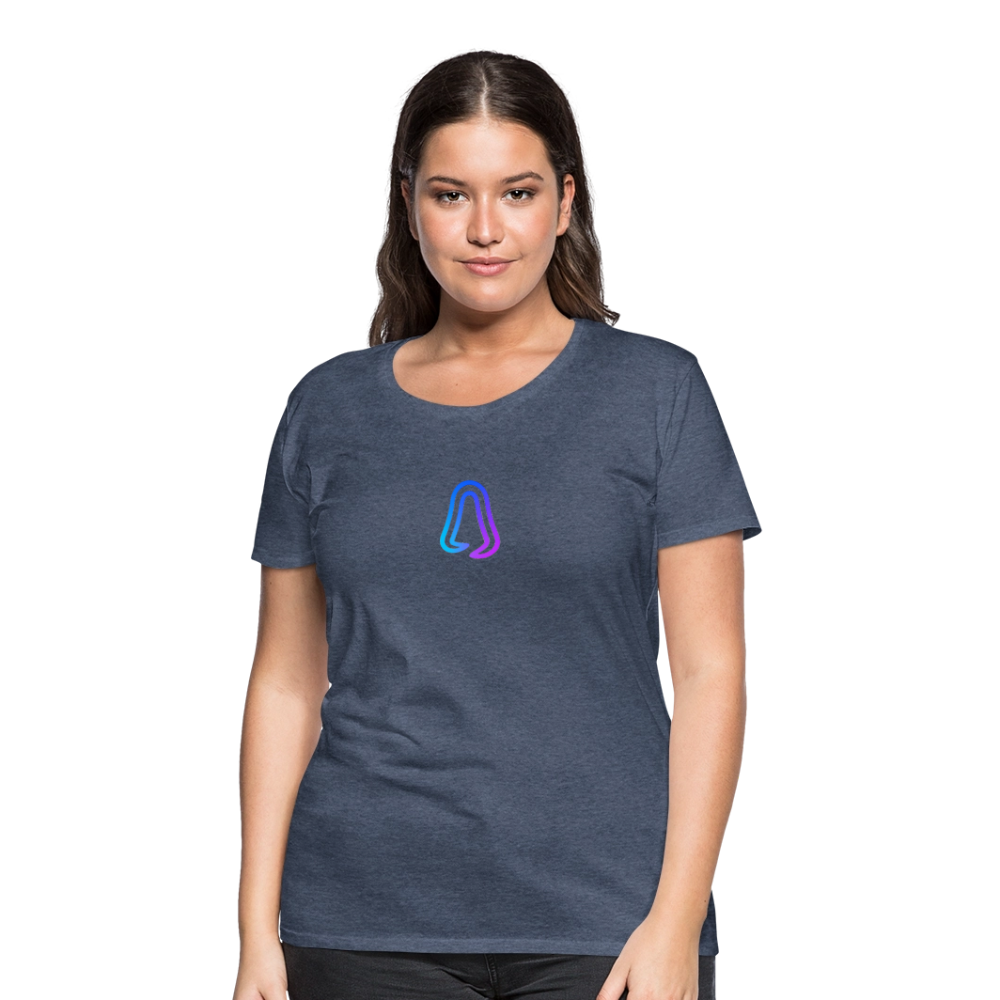 Ghosted Club | Frauen Premium T-Shirt - Blau meliert