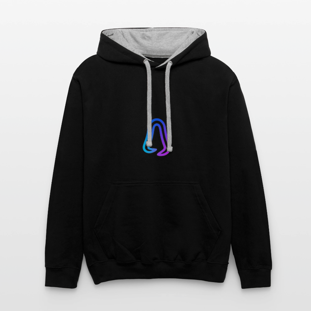 Ghosted Club | Unisex Hoodie - Schwarz/Grau meliert