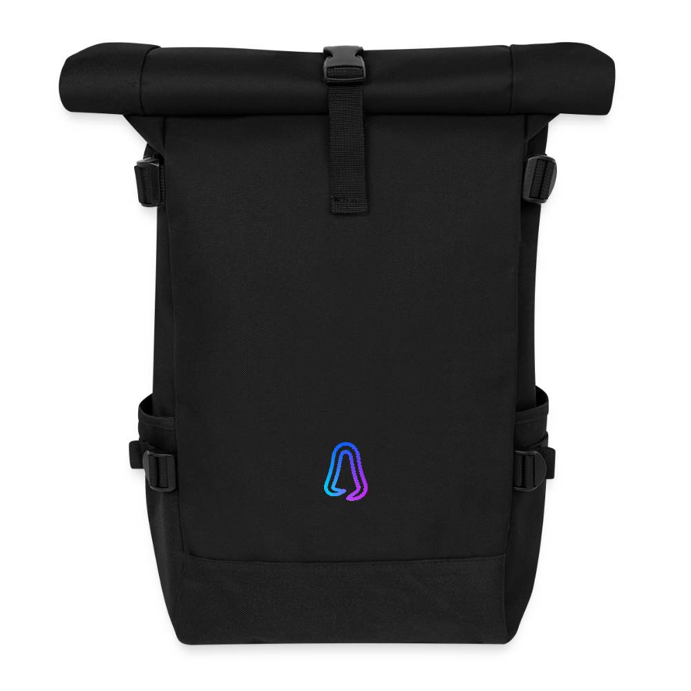 Ghosted Club | Rolltop Rucksack - Schwarz