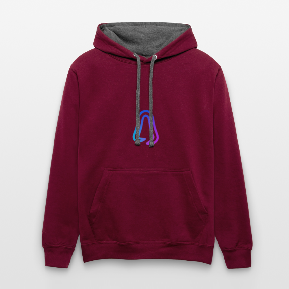 Ghosted Club | Unisex Hoodie - Weinrot/Anthrazit