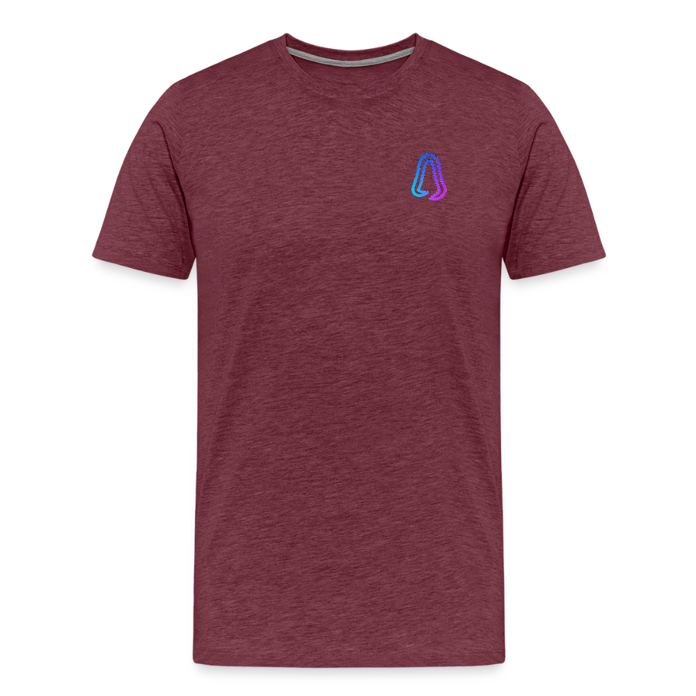 Ghosted Club | Männer Premium T-Shirt - Bordeauxrot meliert