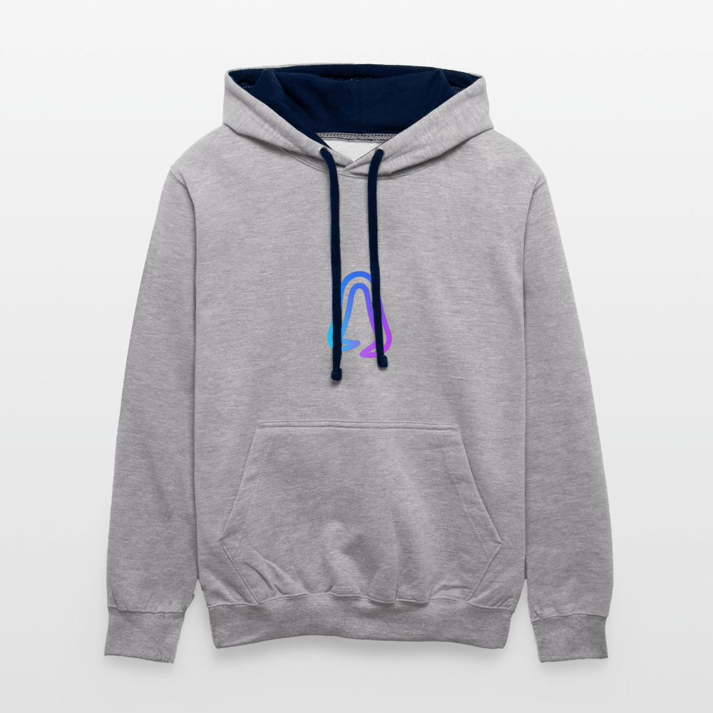 Ghosted Club | Unisex Hoodie - Grau meliert/Navy