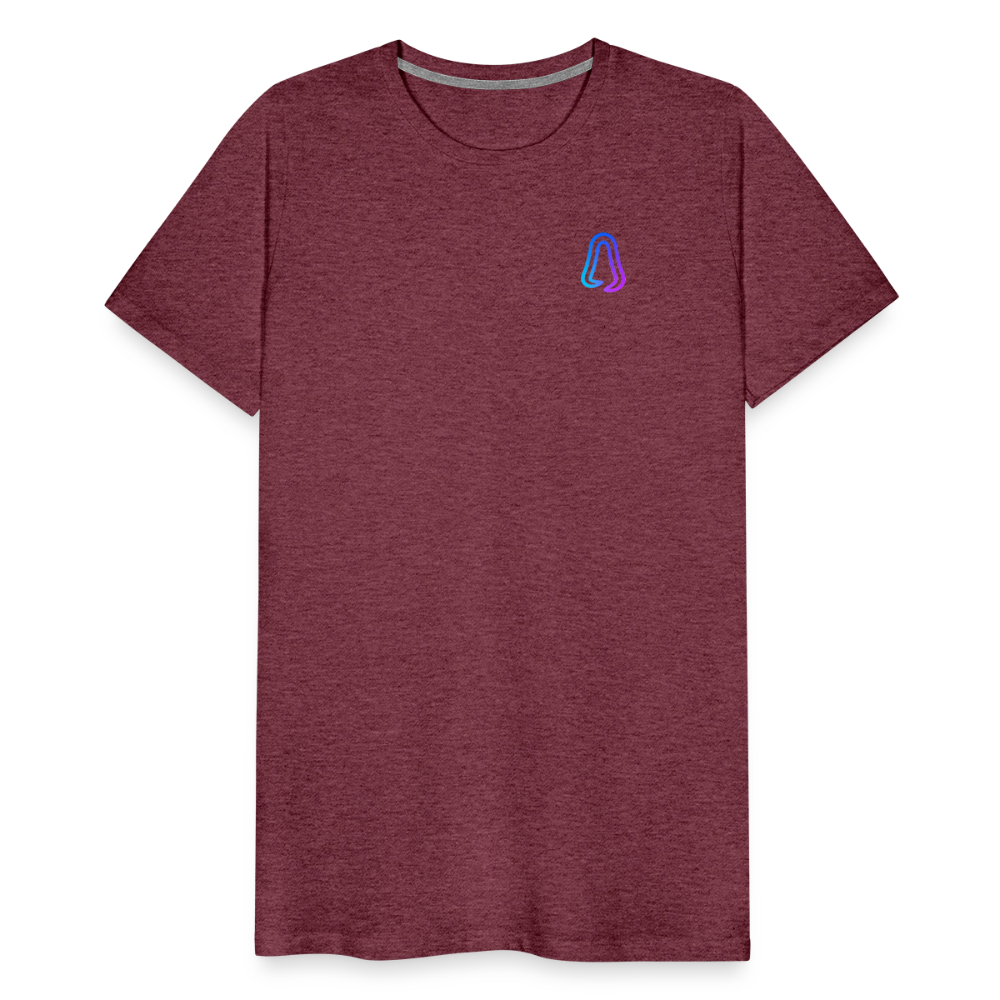 Ghosted Club | Männer Premium T-Shirt - Bordeauxrot meliert
