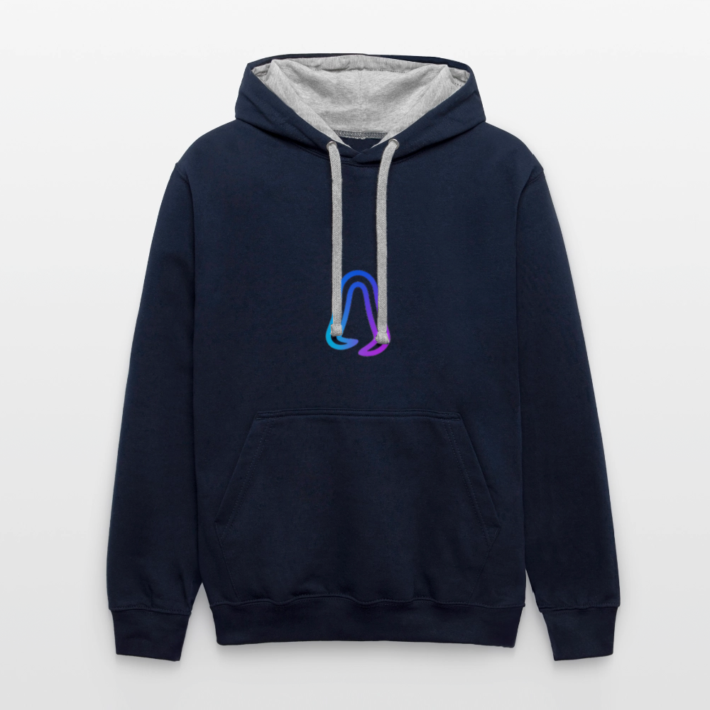 Ghosted Club | Unisex Hoodie - Navy/Grau meliert
