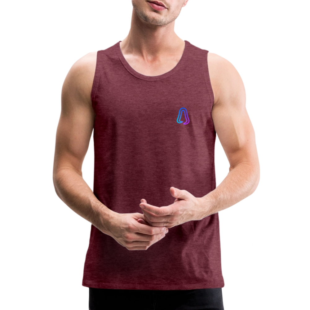 Ghosted Club | Männer Premium Tank Top - Bordeauxrot meliert