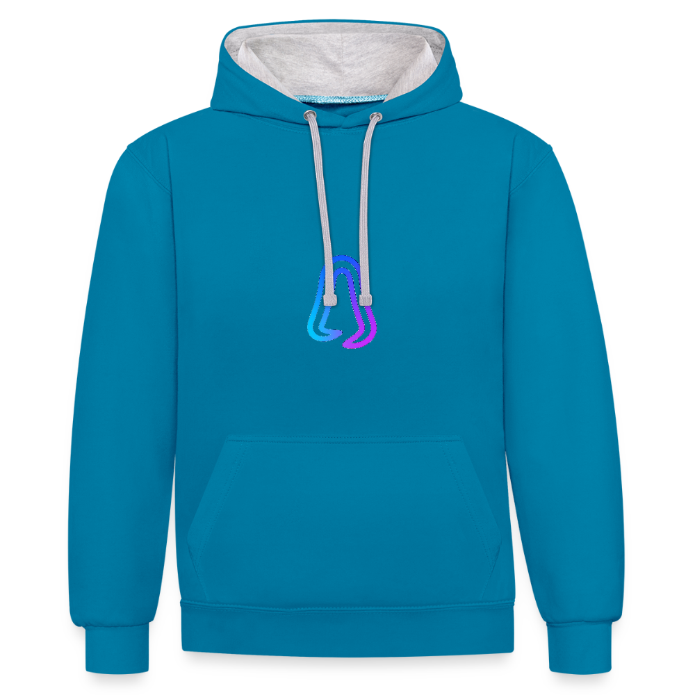 Ghosted Club | Unisex Hoodie - Pfauenblau/Grau meliert