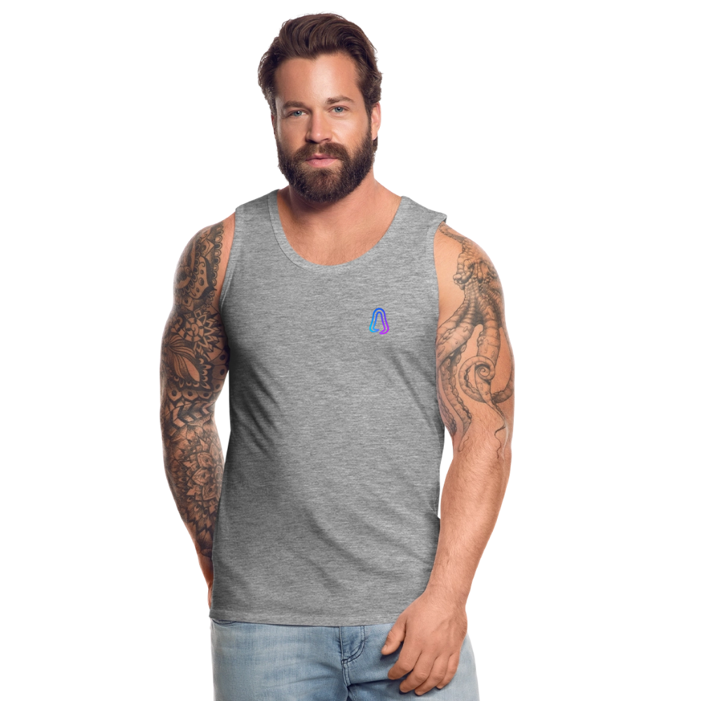 Ghosted Club | Männer Premium Tank Top - Grau meliert
