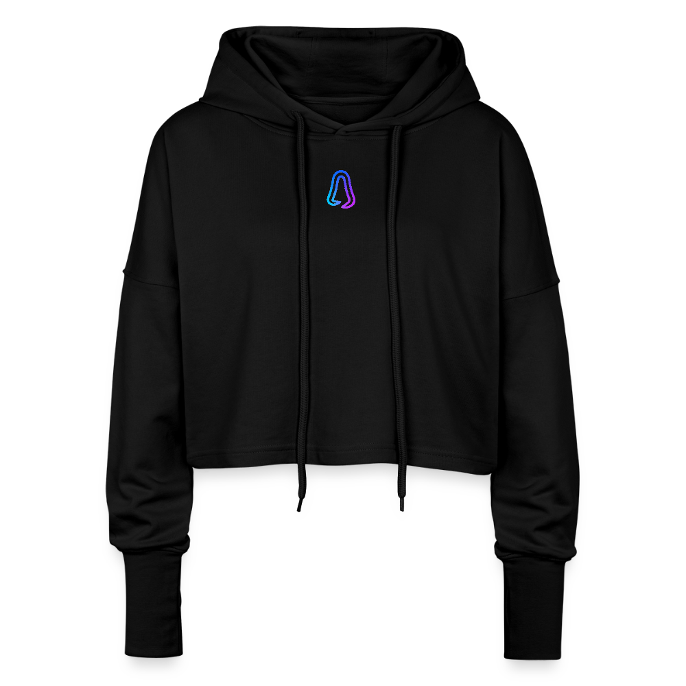 Ghosted Club | Cropped Frauen Hoodie - Schwarz