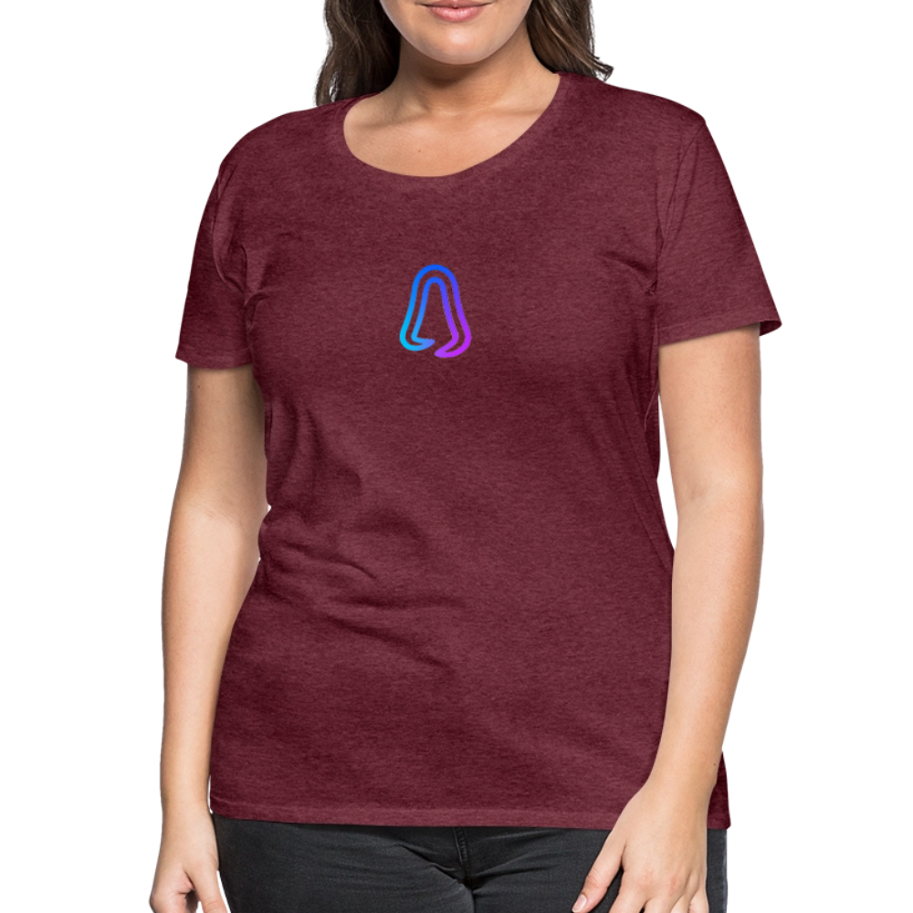 Ghosted Club | Frauen Premium T-Shirt - Bordeauxrot meliert