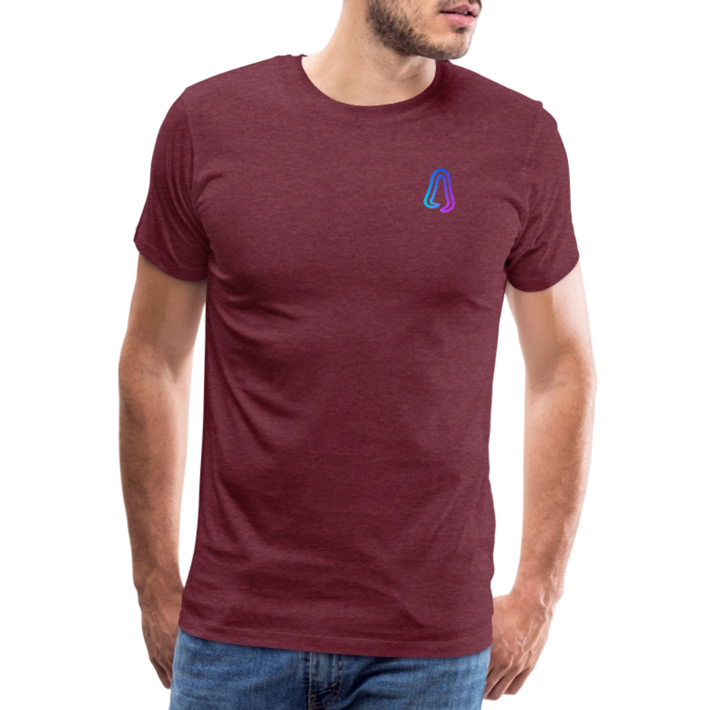 Ghosted Club | Männer Premium T-Shirt - Bordeauxrot meliert