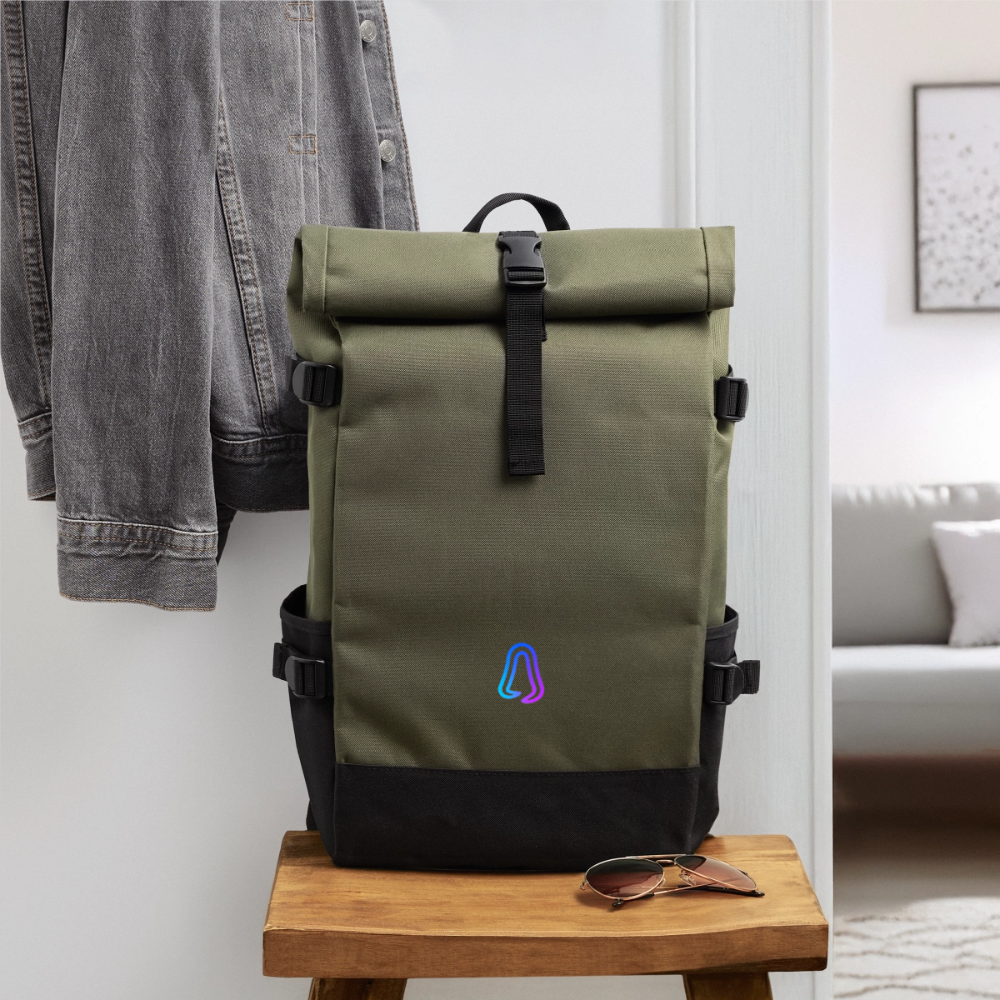 Ghosted Club | Rolltop Rucksack - Olive/Schwarz