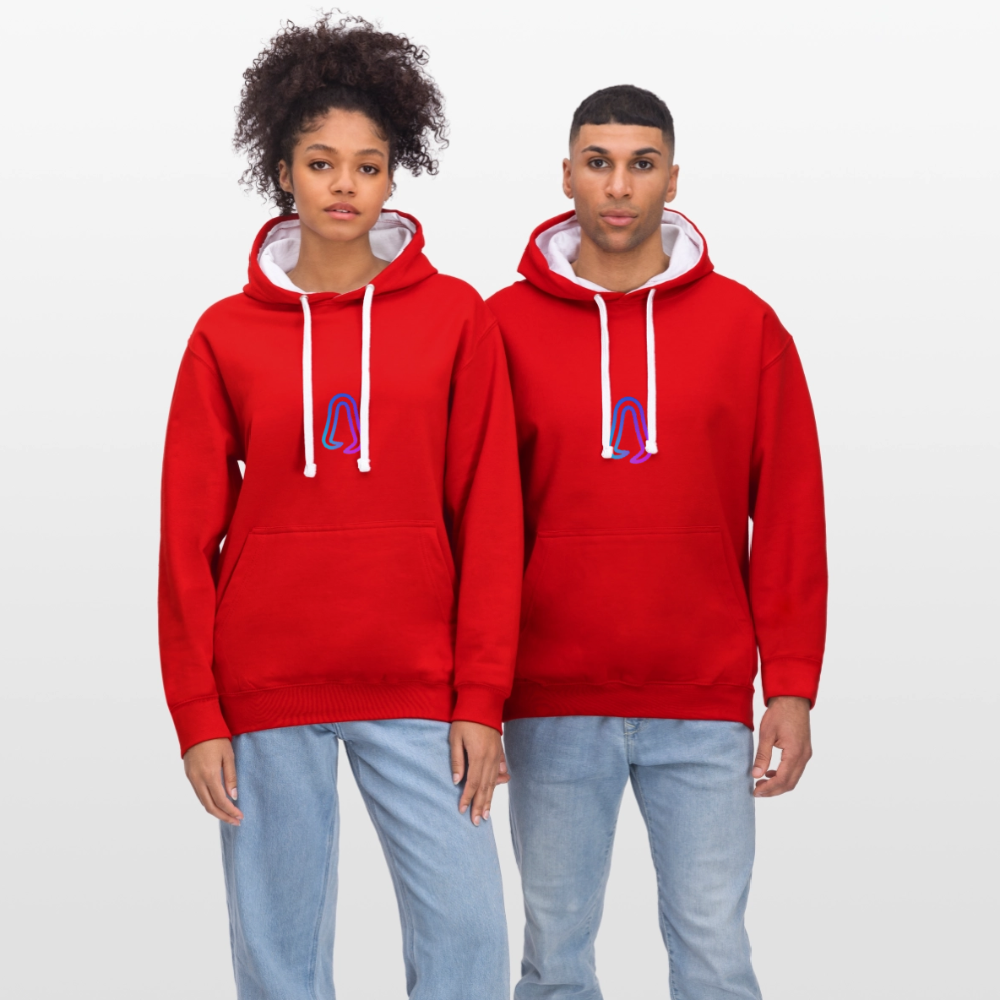 Ghosted Club | Unisex Hoodie - Rot/Weiß