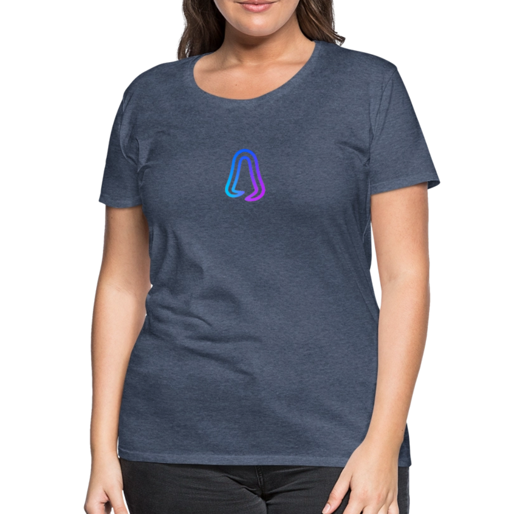 Ghosted Club | Frauen Premium T-Shirt - Blau meliert