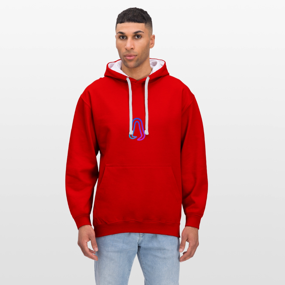 Ghosted Club | Unisex Hoodie - Rot/Weiß
