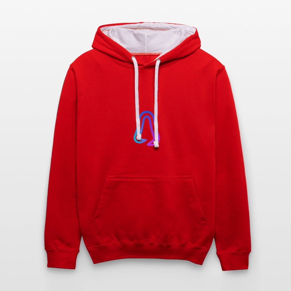 Ghosted Club | Unisex Hoodie - Rot/Weiß