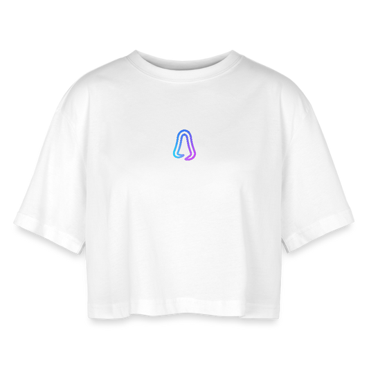 Ghosted Club | Frauen Cropped T-Shirt - Weiß