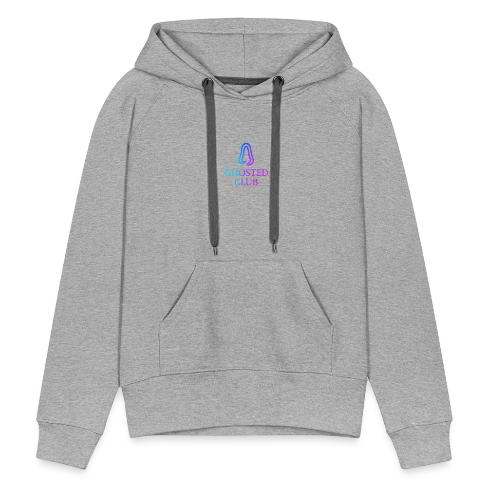 Ghosted Club | Frauen Premium Hoodie - Grau meliert
