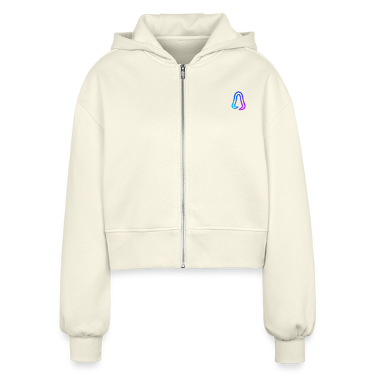 Ghosted Club | Frauen Cropped Kapuzenjacke - Natur