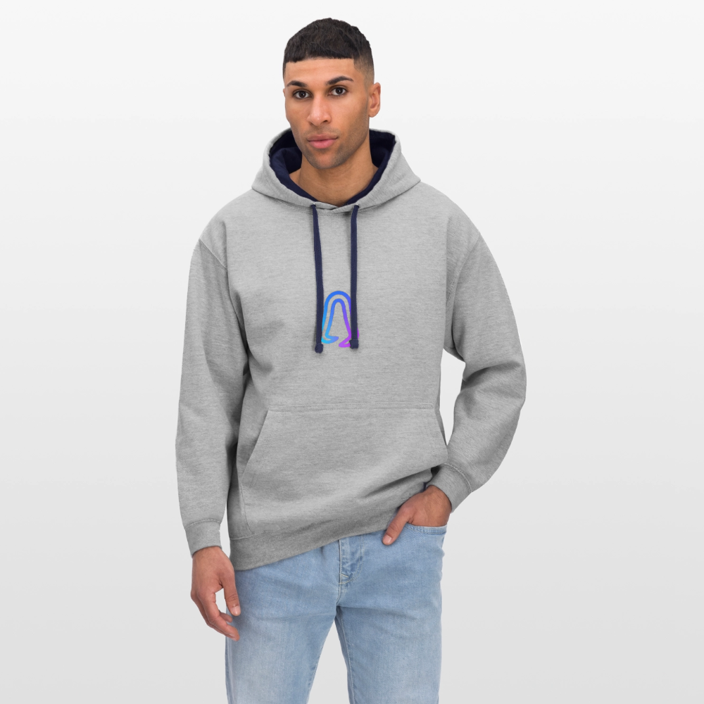 Ghosted Club | Unisex Hoodie - Grau meliert/Navy