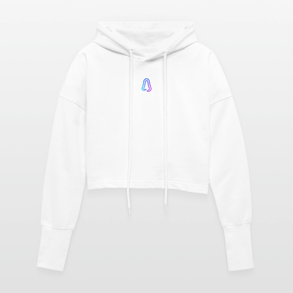 Ghosted Club | Cropped Frauen Hoodie - Weiß