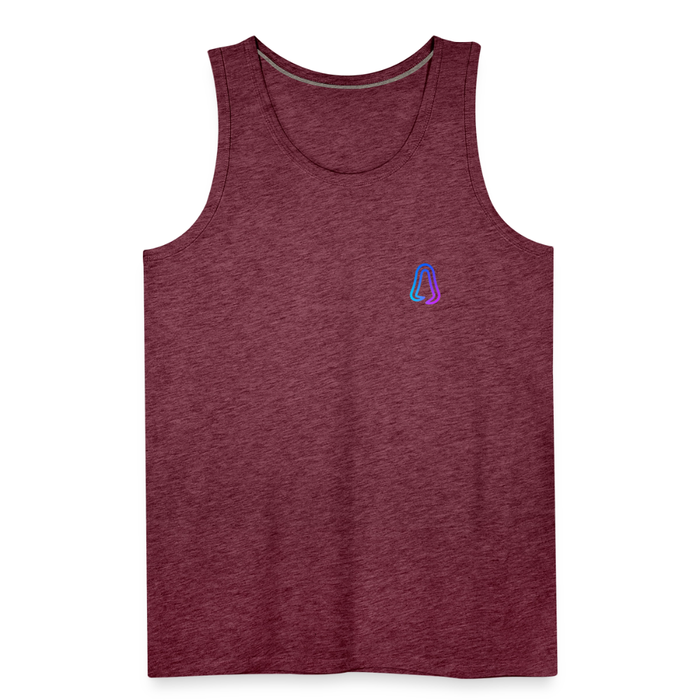 Ghosted Club | Männer Premium Tank Top - Bordeauxrot meliert