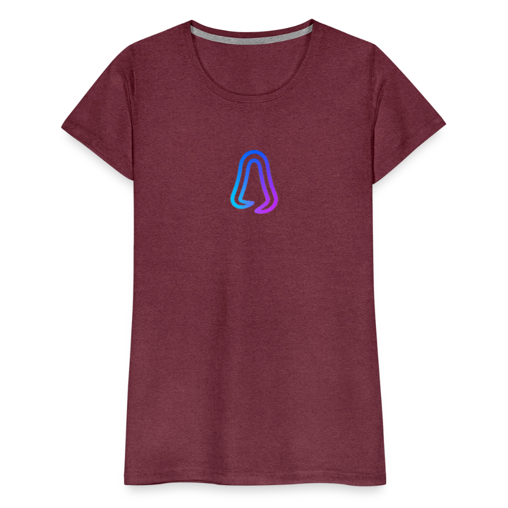 Ghosted Club | Frauen Premium T-Shirt - Bordeauxrot meliert