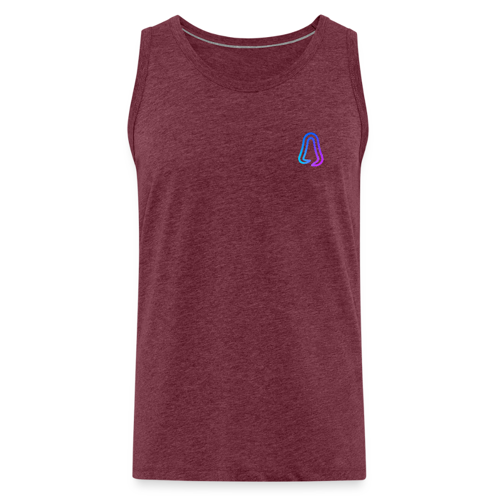 Ghosted Club | Männer Premium Tank Top - Bordeauxrot meliert