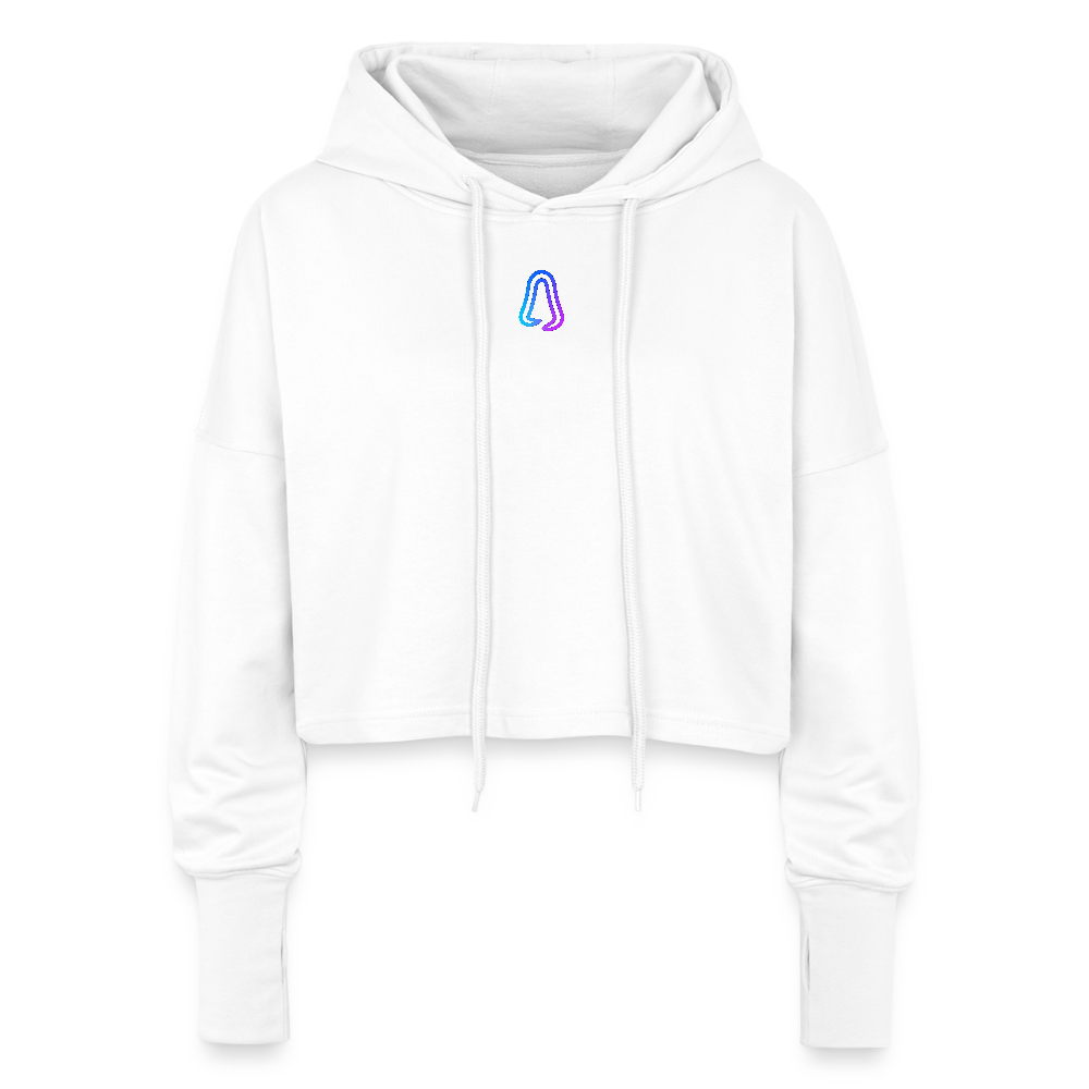 Ghosted Club | Cropped Frauen Hoodie - Weiß