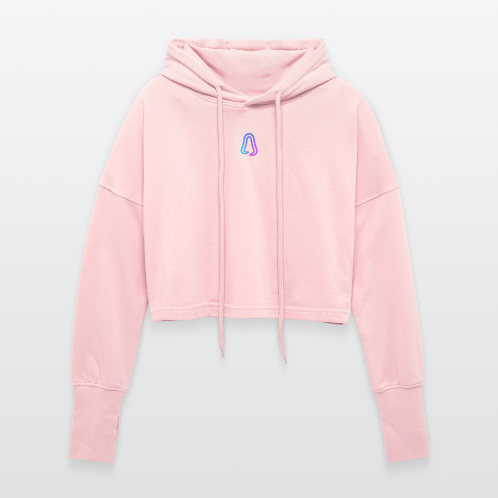 Ghosted Club | Cropped Frauen Hoodie - Hellrosa