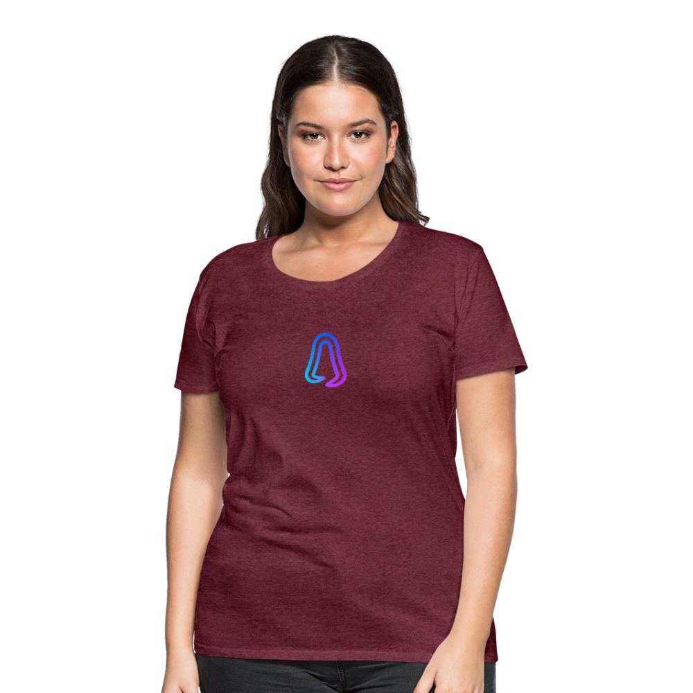Ghosted Club | Frauen Premium T-Shirt - Bordeauxrot meliert