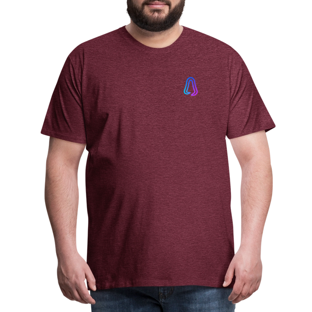 Ghosted Club | Männer Premium T-Shirt - Bordeauxrot meliert
