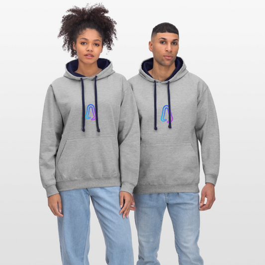 Ghosted Club | Unisex Hoodie - Grau meliert/Navy