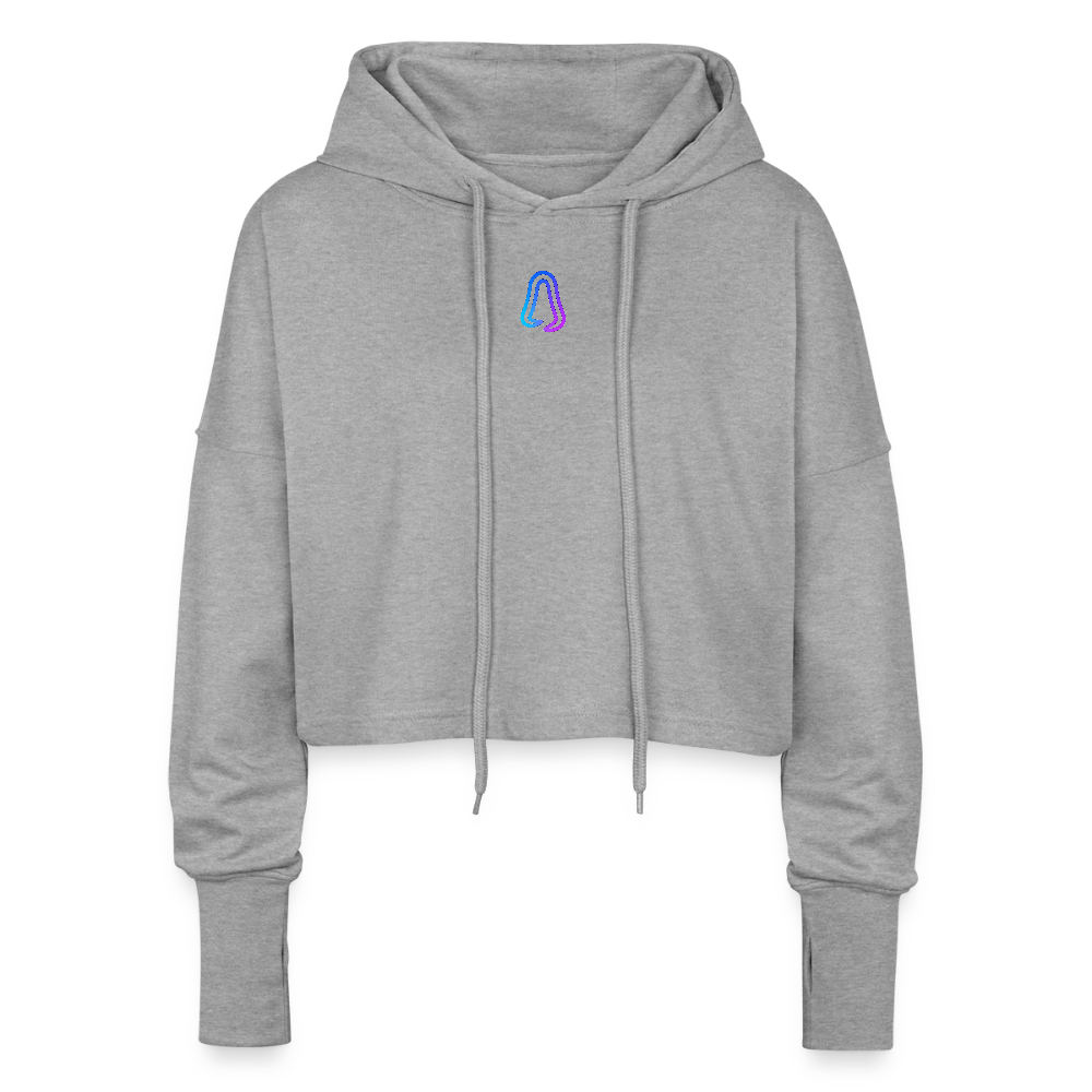 Ghosted Club | Cropped Frauen Hoodie - Grau meliert