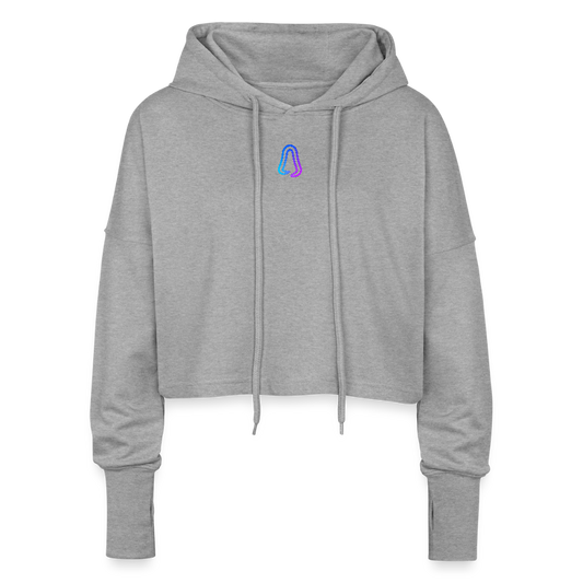 Ghosted Club | Cropped Frauen Hoodie - Grau meliert