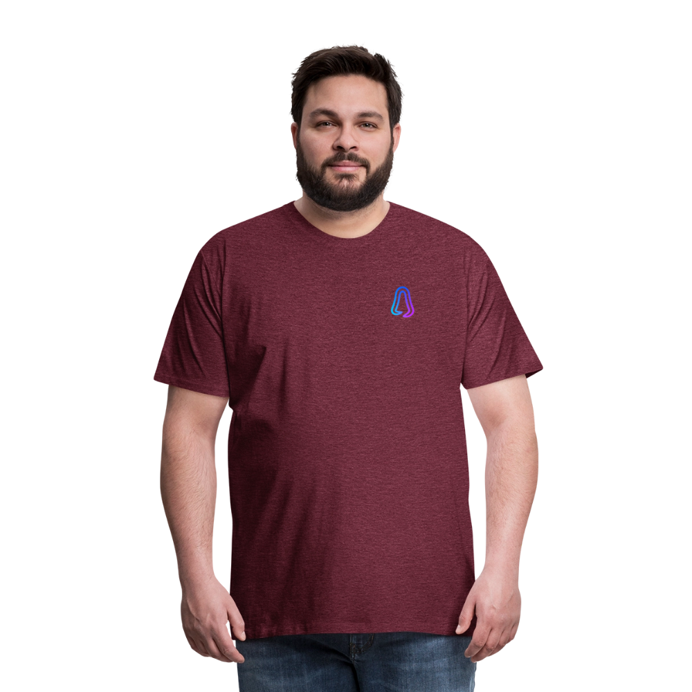 Ghosted Club | Männer Premium T-Shirt - Bordeauxrot meliert