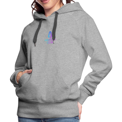 Ghosted Club | Frauen Premium Hoodie - Grau meliert