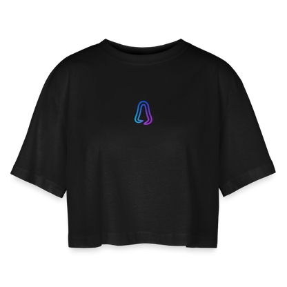 Ghosted Club | Frauen Cropped T-Shirt - Schwarz
