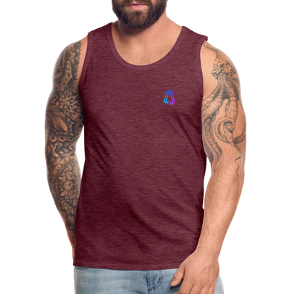 Ghosted Club | Männer Premium Tank Top - Bordeauxrot meliert