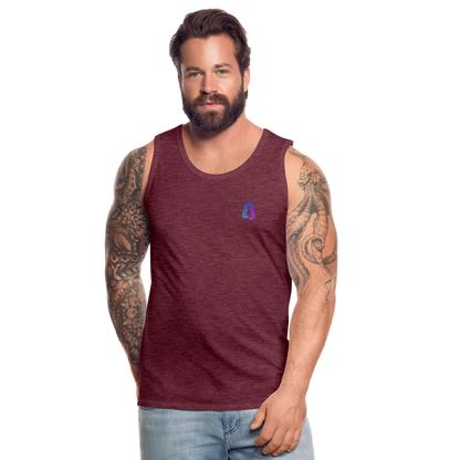 Ghosted Club | Männer Premium Tank Top - Bordeauxrot meliert