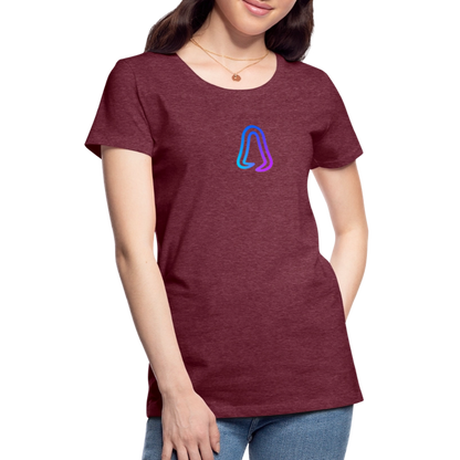 Ghosted Club | Frauen Premium T-Shirt - Bordeauxrot meliert