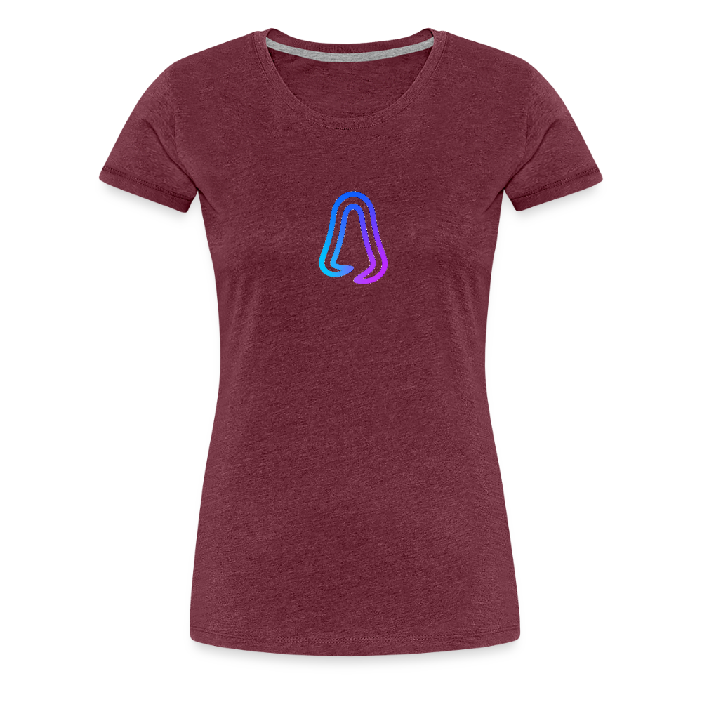 Ghosted Club | Frauen Premium T-Shirt - Bordeauxrot meliert