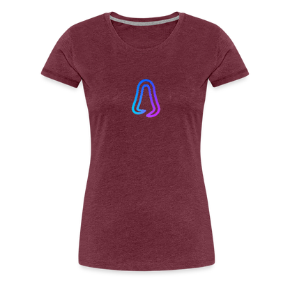 Ghosted Club | Frauen Premium T-Shirt - Bordeauxrot meliert